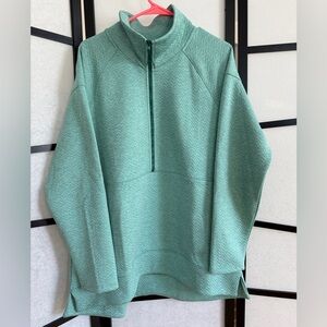 L.L. Bean FlexForward Quilted Half ZIp Pullover ~ Size XL ~ Seafoam Green